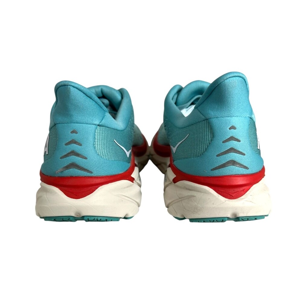 Hoka One One Women's Clifton 8 Running Shoe Sneaker  Size 9.5B  Eggshell / Blue - Picture 5 of 12